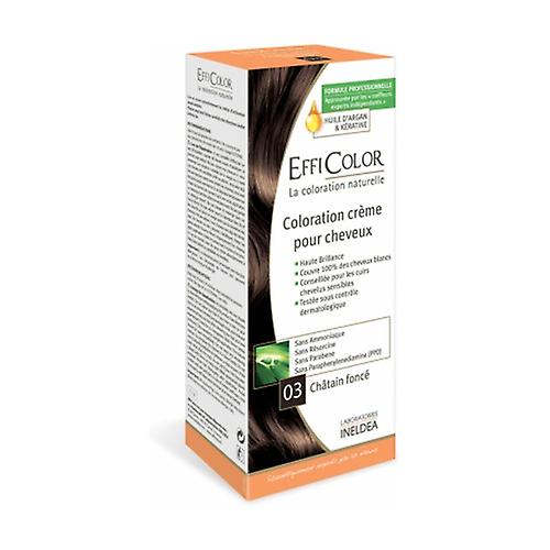 Dark Brown Efficolor Coloring Cream (Nº03) 1 unit