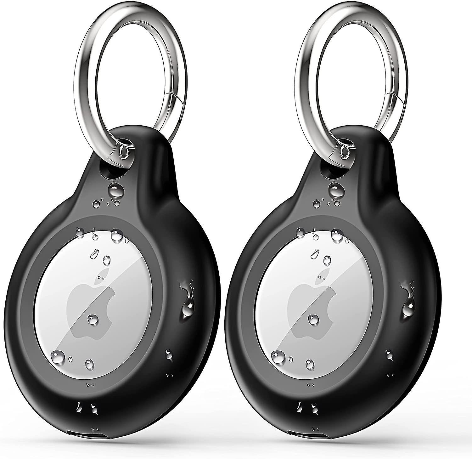 2pcs Airtag Keychain Compatible With Apple Airtag Holder, Waterproof Shockproof Airtags Protective Case-dwdz