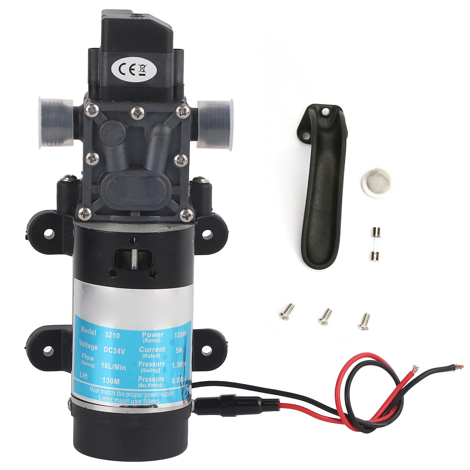 Water Pump, 12v/24v 120w Electric Water Pump 10l/M Self-Priming Diaphragm Pump for Pressure Washers Pressure Washers Water Sprayers Pesticide EHQOC