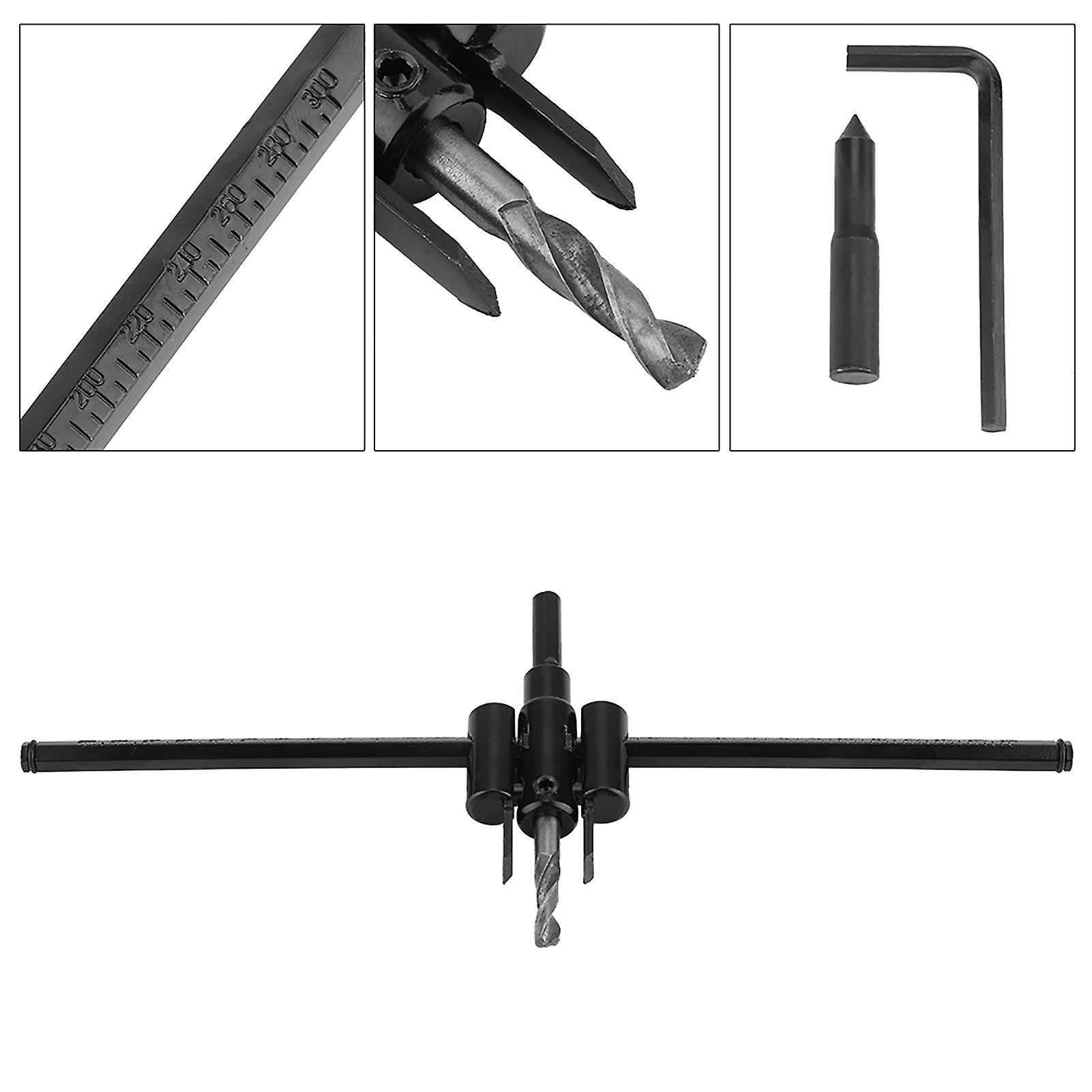 30-300mm Adjustable Black Circle Hole Saw Drill Bit Set DIY Woodworking Tool