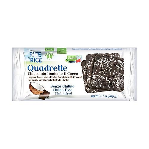Dark chocolate and coconut squares 90 g