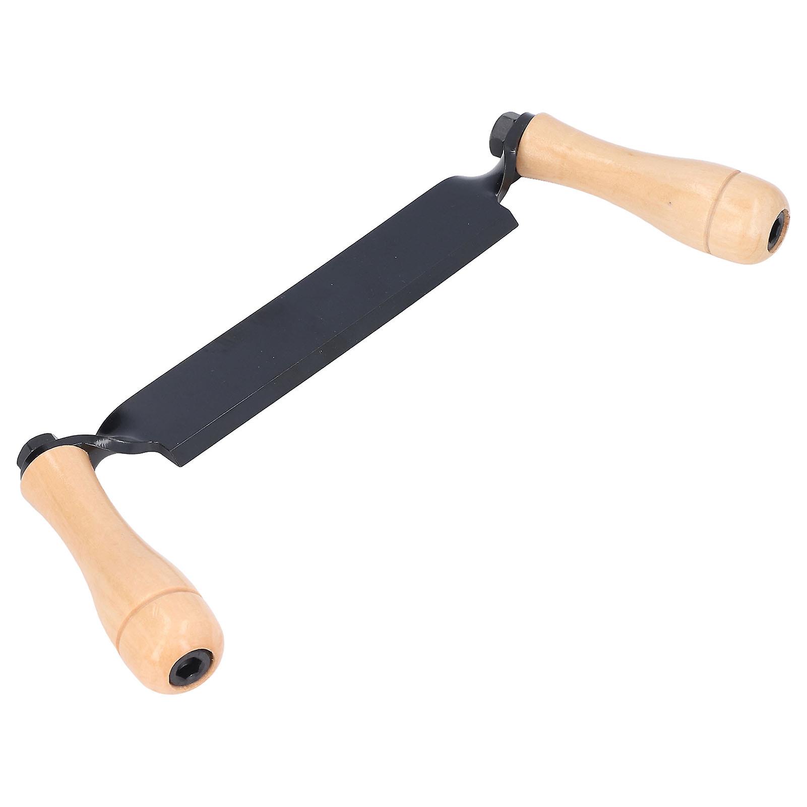 Couteau de tirage droit Manche en bois en acier au tungstène Type droit Outil de rasage de tirage durable sûr pour poteau de clôture en bois de bûche 10 pouces