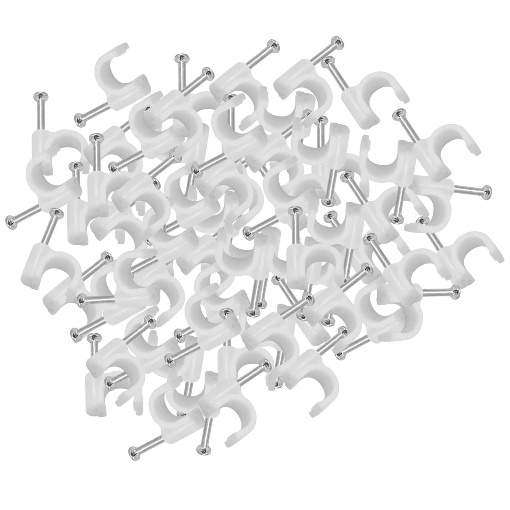 300 Pieces Of Cable Clip Wall Wire Nail Fixture For Ethernet Cable Rg6 Rg59 Cat5 Cat6 Rj45 Tv Wire