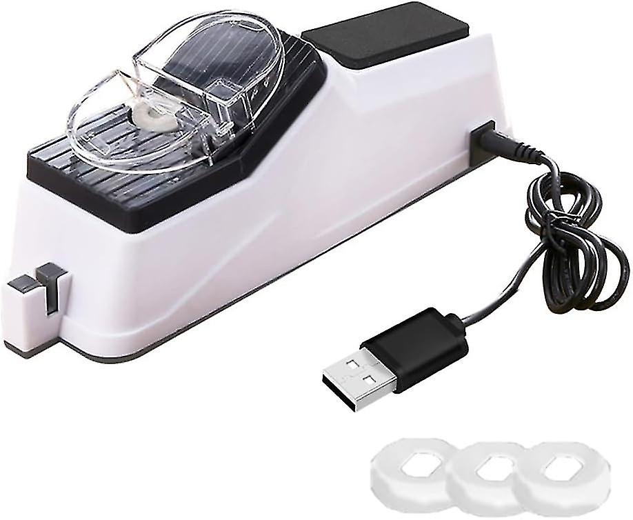 Electric Knife Sharpener, USB Knife Sharpener with Protective Cover, Quick Sharpening & Polishing 3p