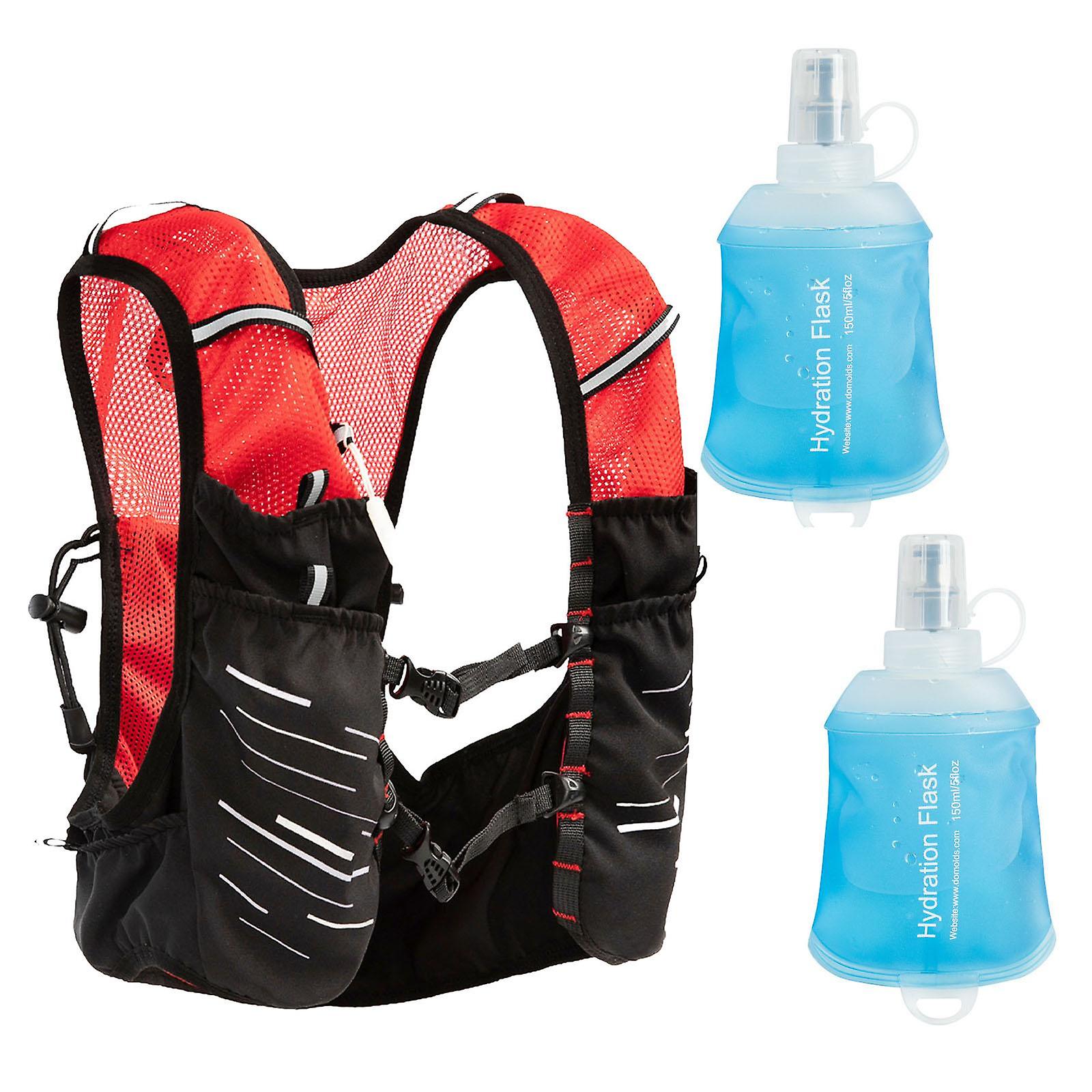 Running Hydration Vest Adjustable Hydration Backpack Breathable Running Vest Vest w 150ml Bladder