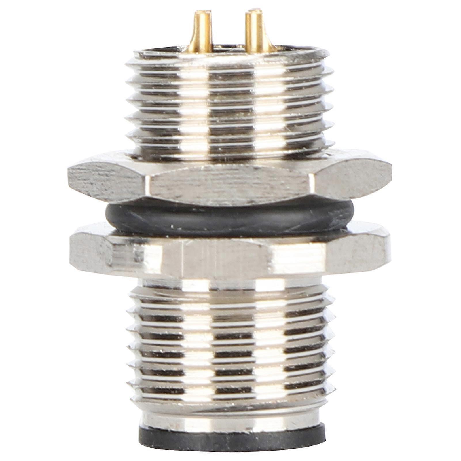 M12BP4M12x1 4pin Plug Adapter Panel Mounted Socket IP67 Waterproof Connector