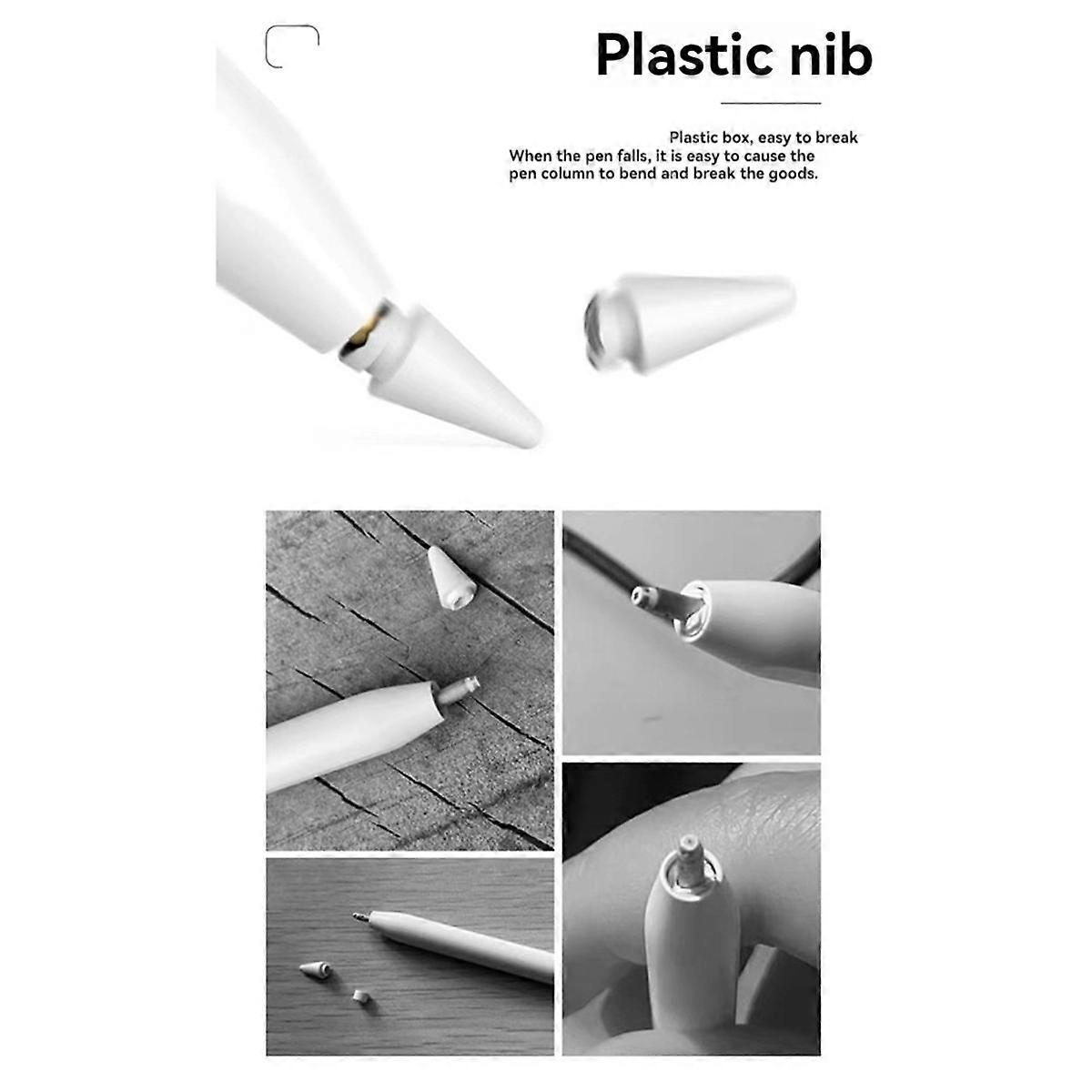 Stylus Nib for Pencil Barrel Demping Silent Utskiftbare modifiserte Nibs A