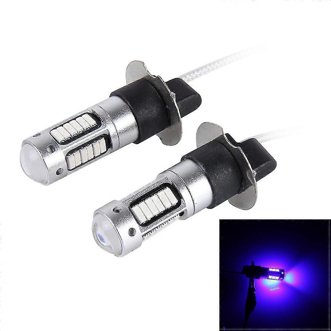 2 kpl H3 10W 30 SMD-4014 LEDit auton sumuvalo, DC 12V