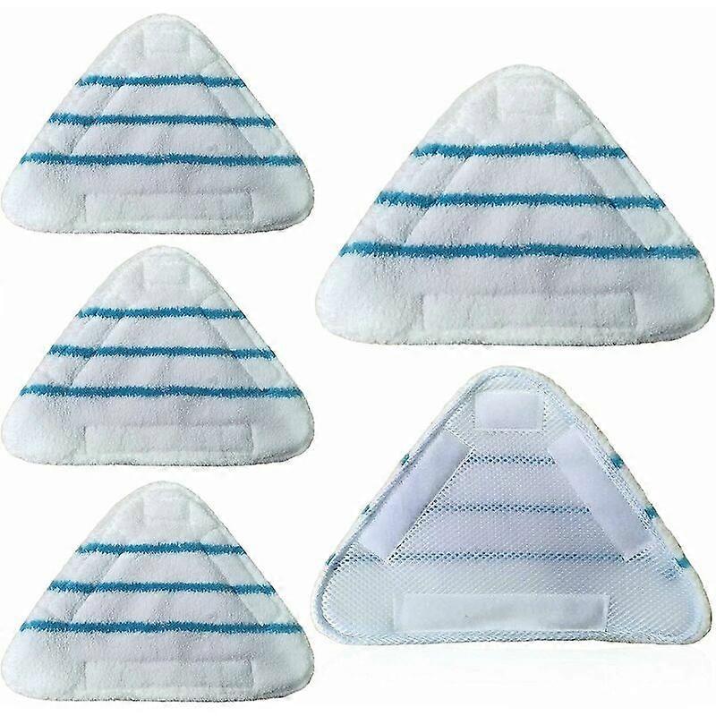 5 Pack Replacement Steam Mop Pads Strong Absorbency, Reusable Microfiber Machine Washable for Floors, Windows