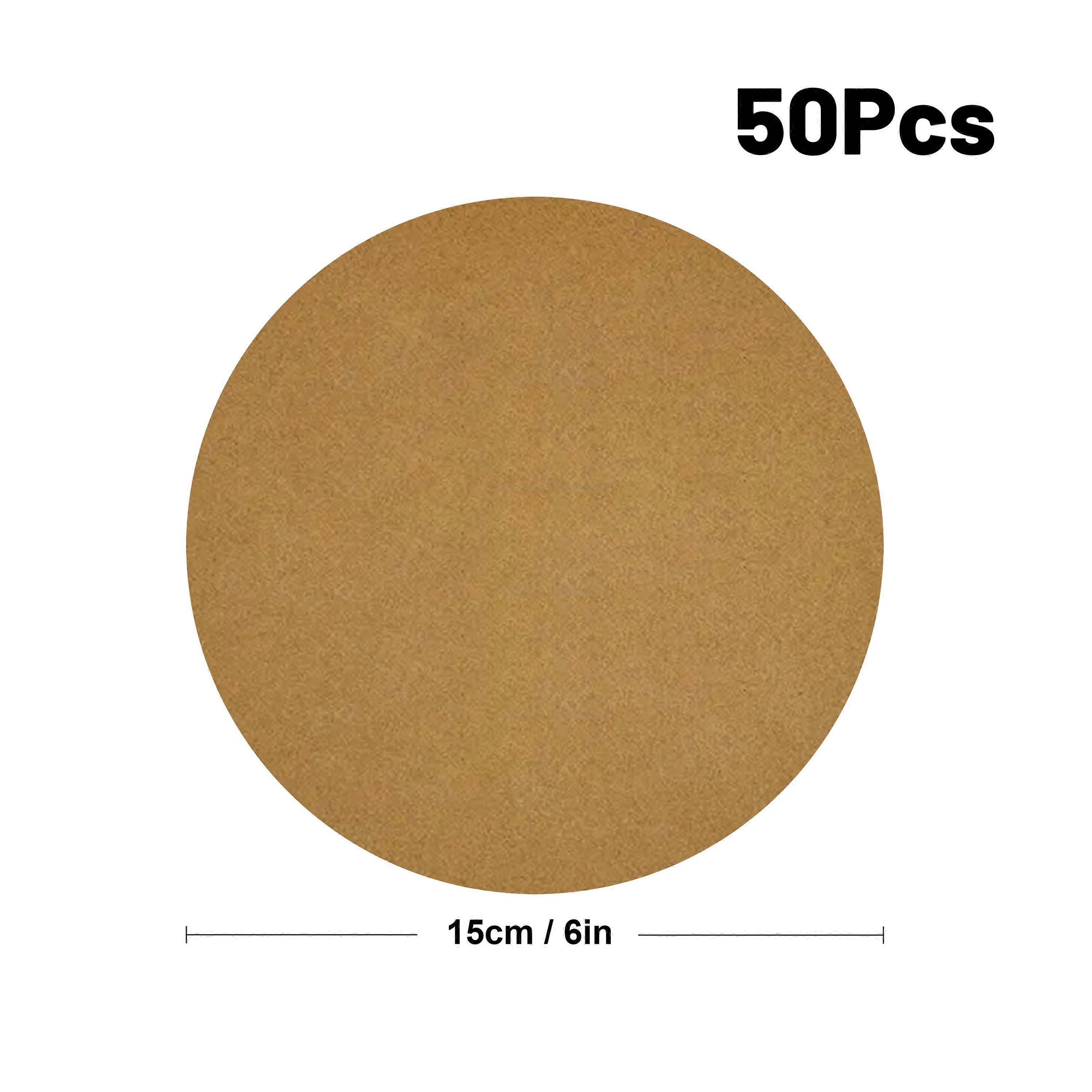 50/100/200pcs Round Wood Parchment Papers (6/8/9) - Non-Stick, Easy-Release, Reusable Liners for Baking, Grilling, Steaming, Microwave, Air Fryer - Es