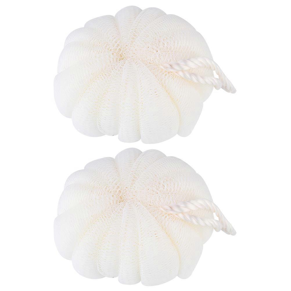 2pcs Practical Shower Sponge Comfortable Reticulated Body Scrubber Balls