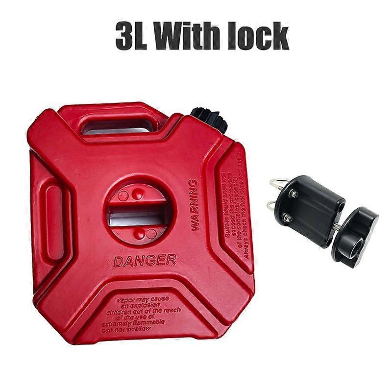 Jerrican Essence 3L Ou 5L Avec Bouchon Sécurisé - Pour Voiture, 4x4, Moto, Camping - Pratique