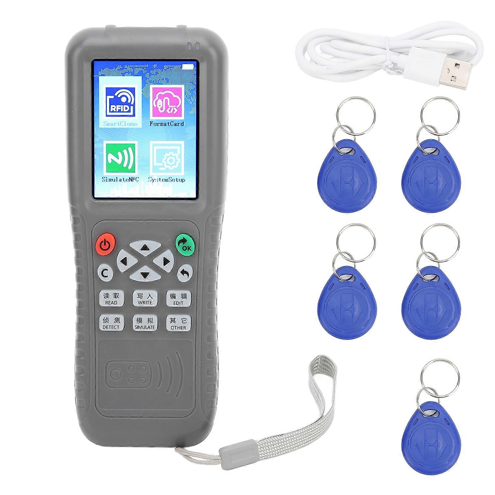 125khz Card Copier Voice Prompt Full Decoding Function Reader Writer For Ic Id Access Control Elevatorid Key Tag