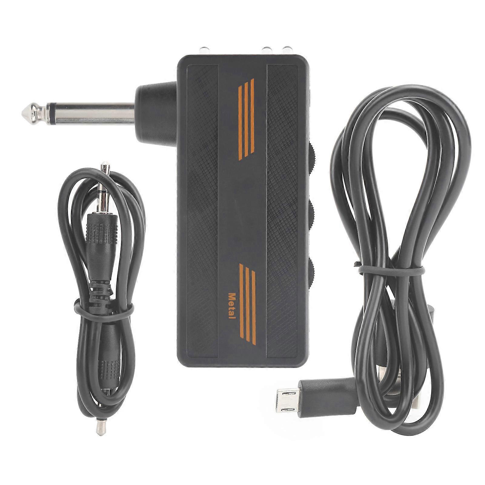 Plug Amp Electric Guitar Headphone Amplifier Chargeable Portable Distortion Effect Ca101