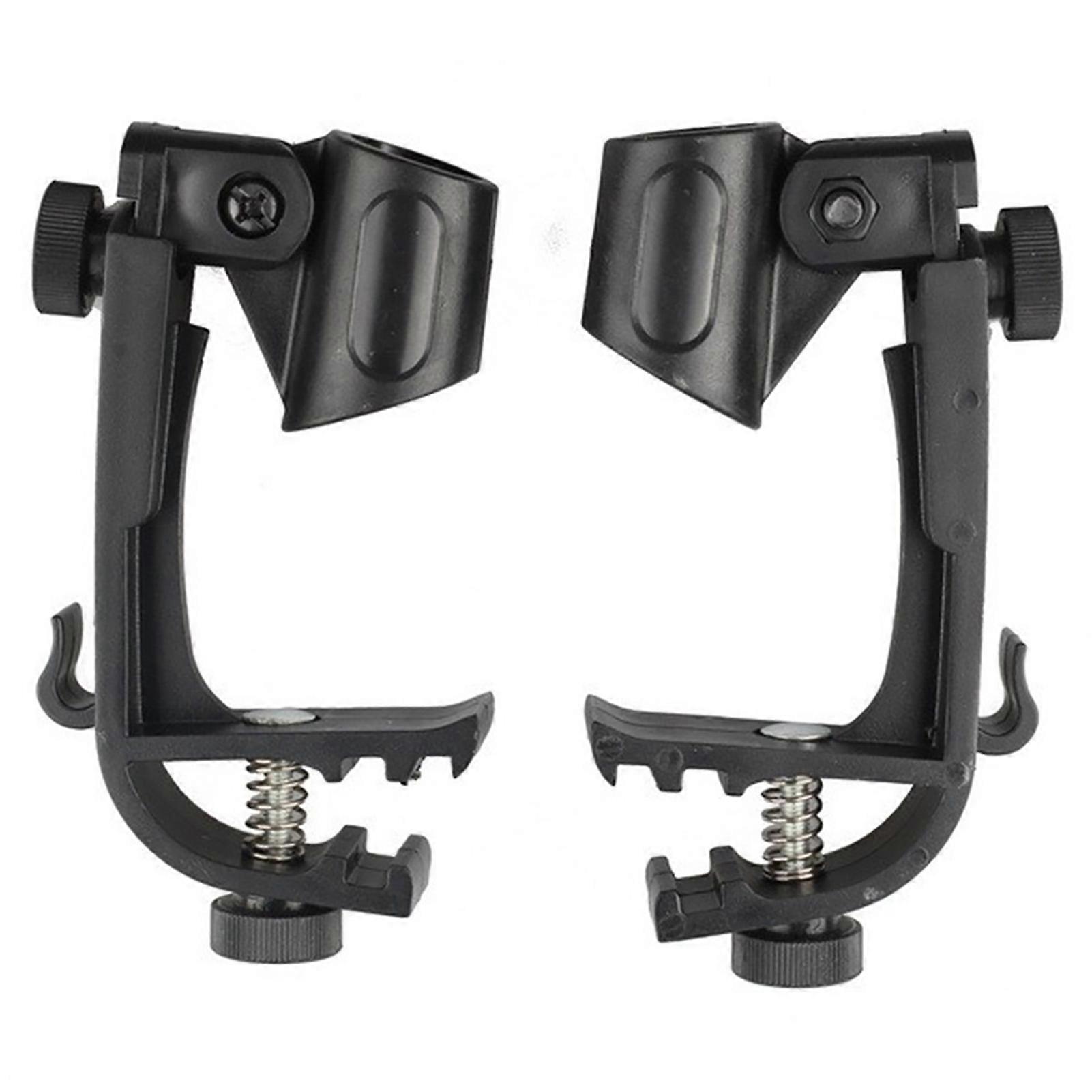 1 Pair Drum Microphone Clip Drums Set Rim Mic Stand Mount Clamp For Playing Performance