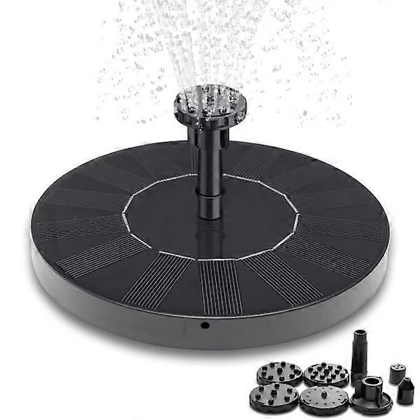 Springvand - Solcelle springvand / Vandfontæne Solcelle - 16 cm Sort  