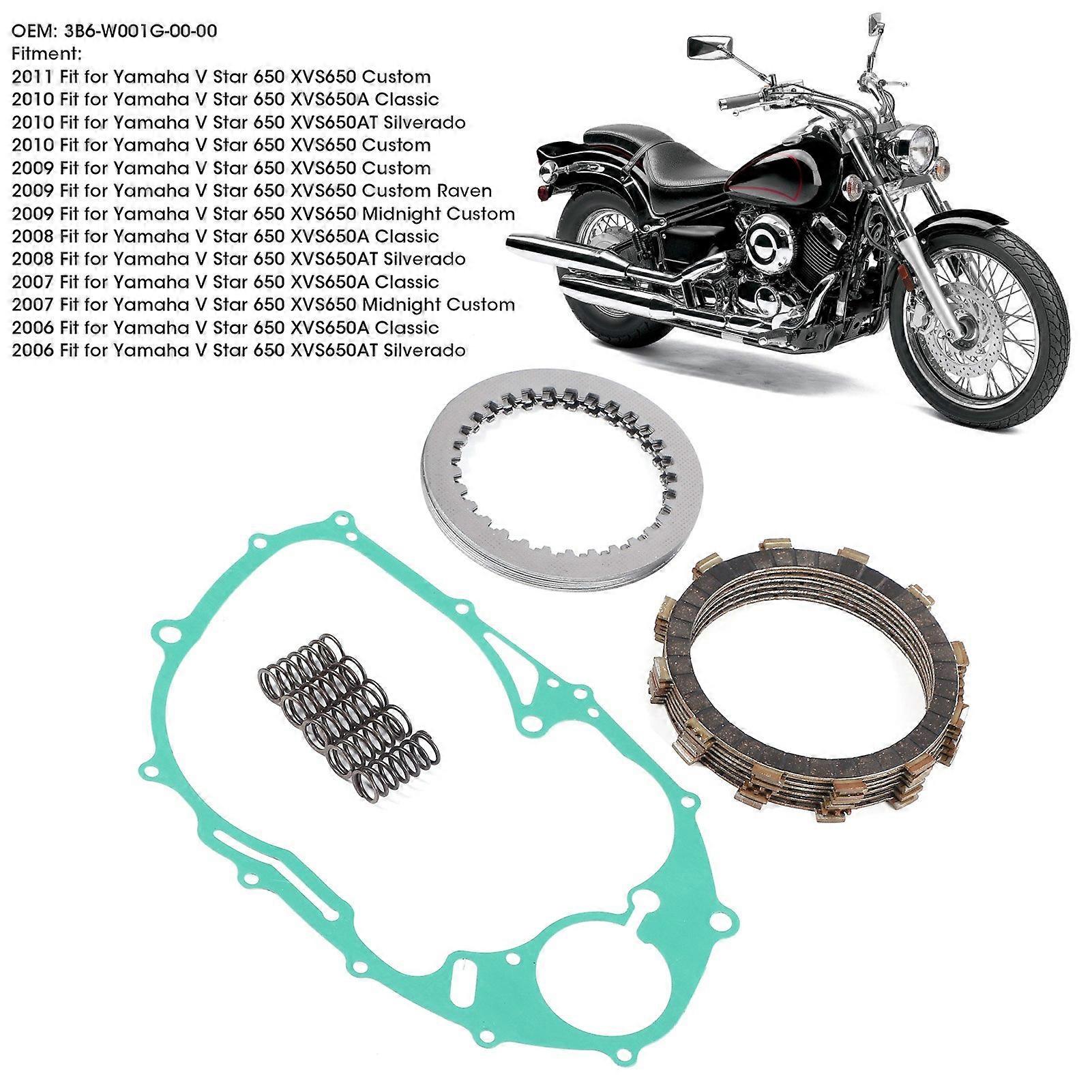 离合器片套件3B6-W001G-00-00替换适用于雅马哈V Star 650 XVS650 XVS650A
