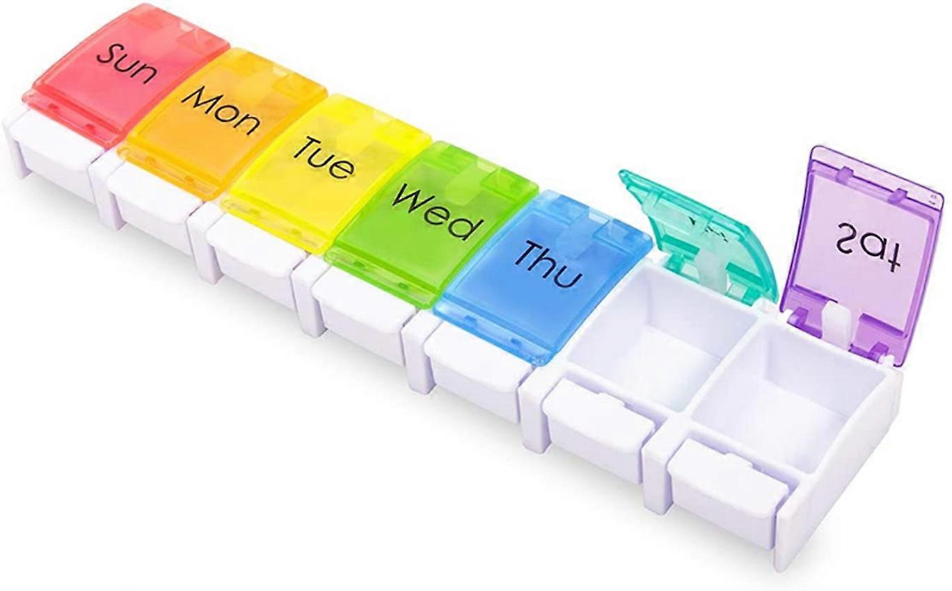 7-Day Pill Box, 1 compartment, Easy to Open