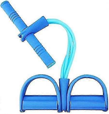 Fitness Training Elastic Bands Multi-Function 4-Tube Tension Ropes with Handle, Natural Latex Y