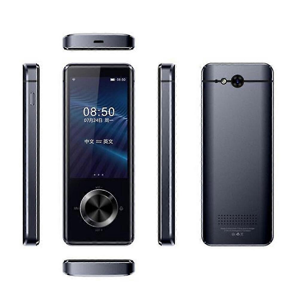 مترجم صوتي فوري ثنائي الاتجاه مترجم ذكي في الوقت الحقيقي أسود