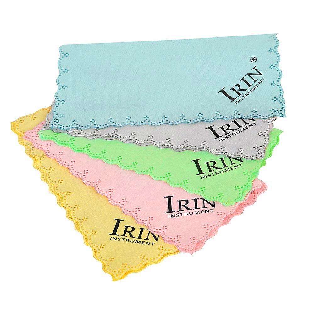 5pcs Instrument Cleaning Cloth Guitar Cleaning Cloth Wiping Cloth for Musical Instruments