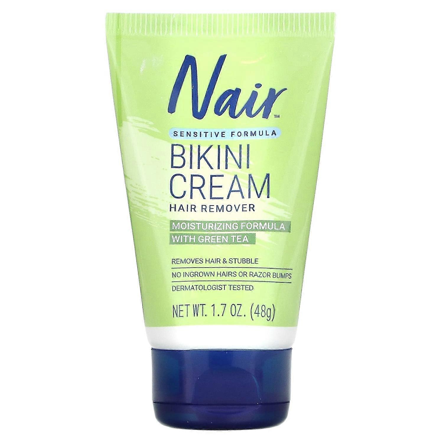 Nair, 脱毛剂,比基尼霜,敏感配方,1.7 盎司(48 克)