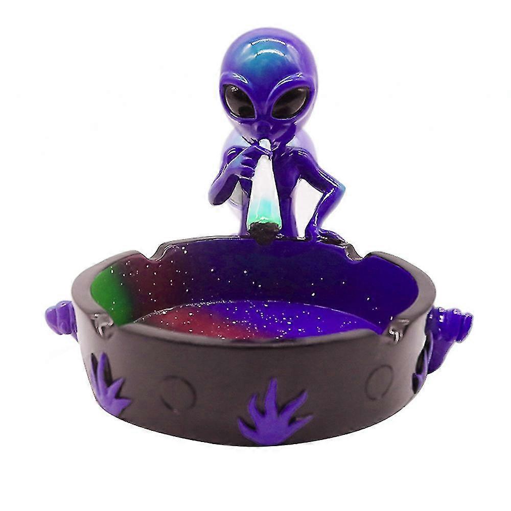 Alien Smoking Ashtray, 4 Inches, Multicolor