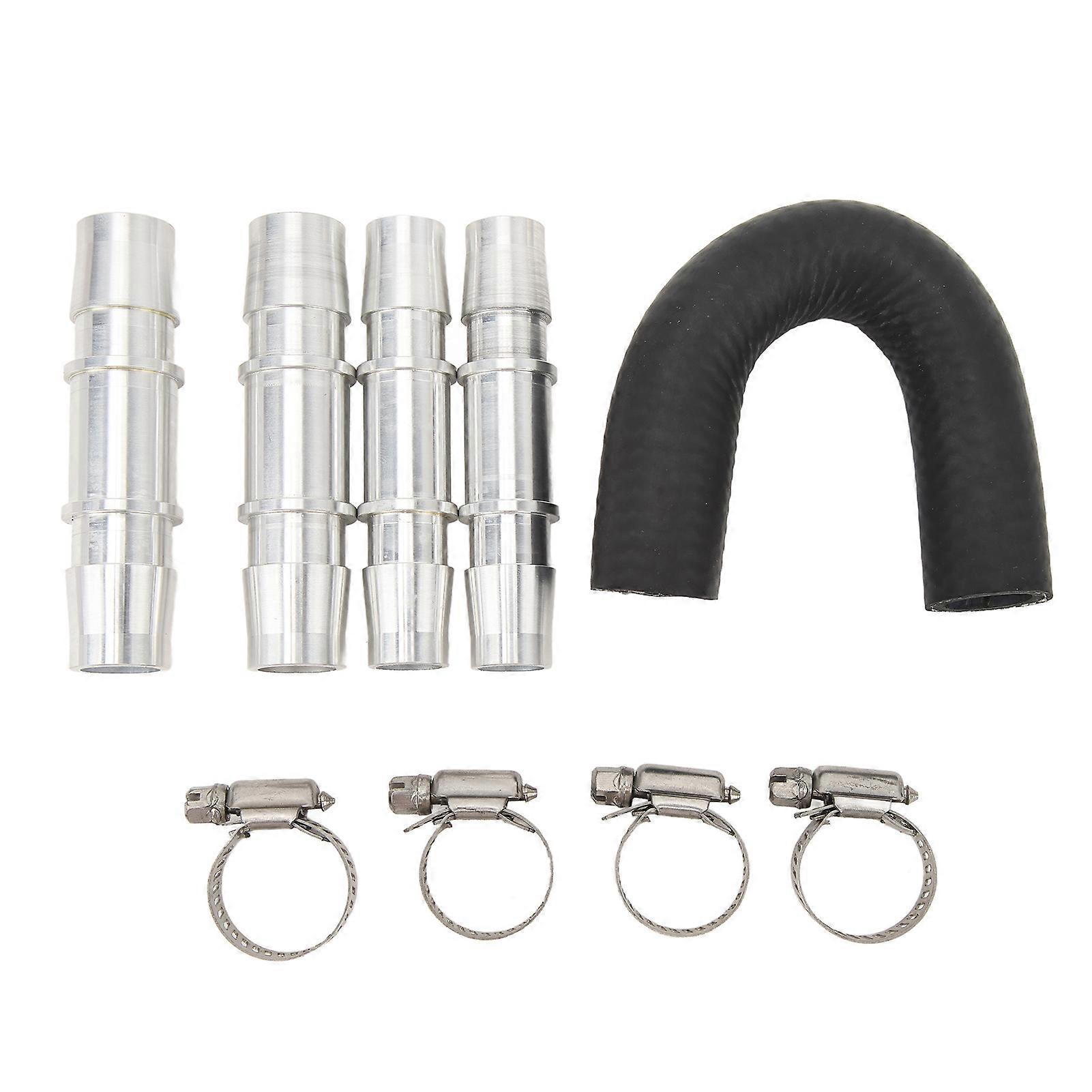 Engine Heater Core Bypass Kit 5/8in 3/4in Hose Fitting Aluminum Universal for Most Common Heater Hoses