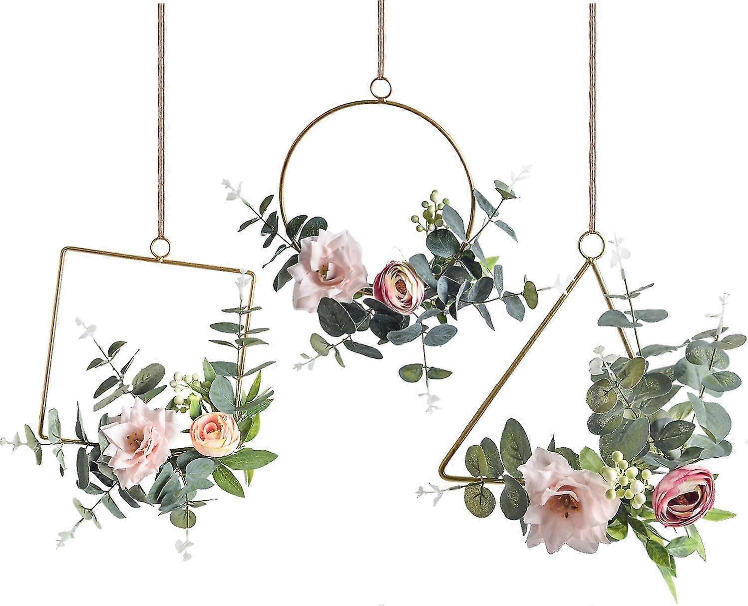 set of 3 decorative wreath wall wreath handmade wreath