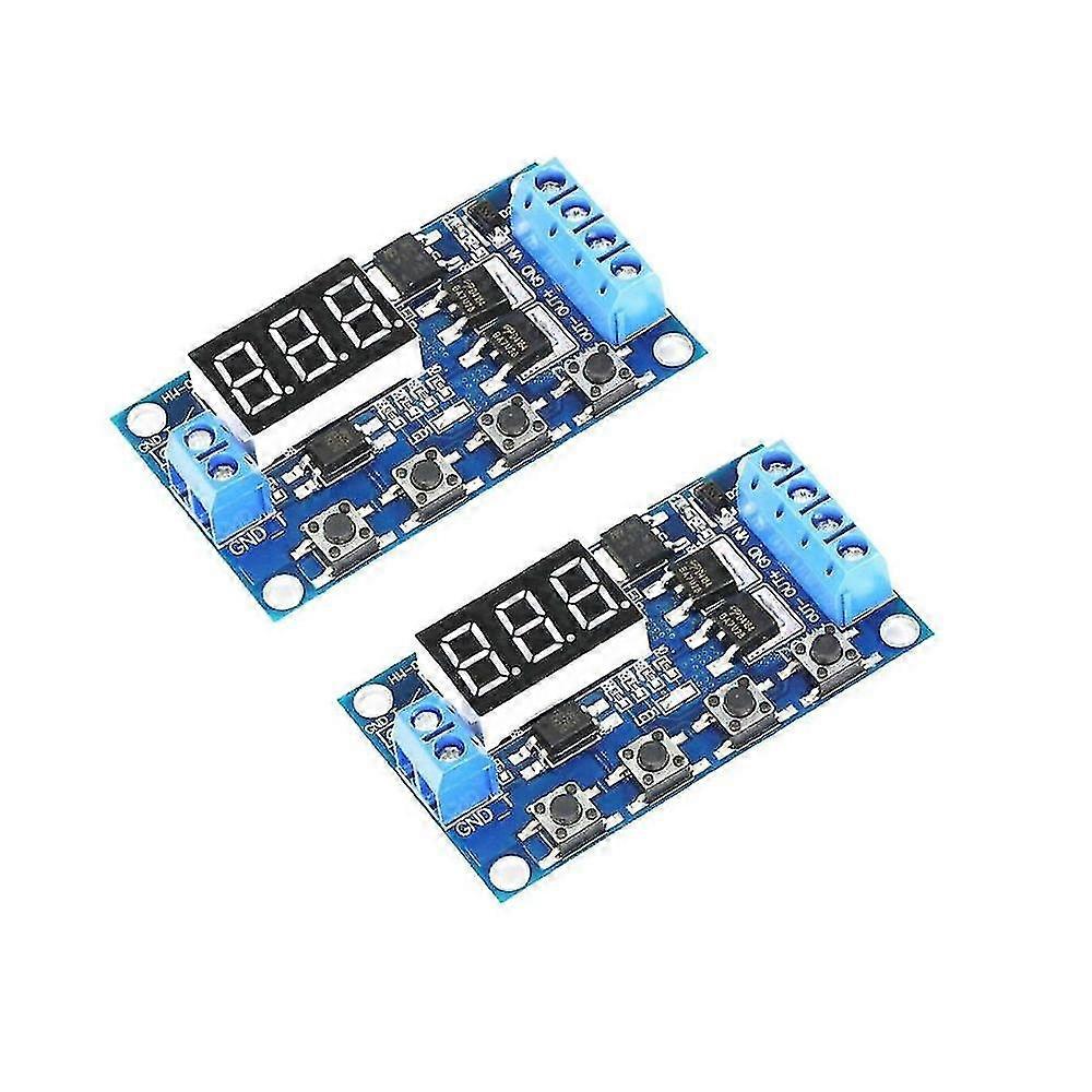 2pcs Dc 12v 24v Dual Mos Led Digital Time Delay Relay Trigger Timer Delay Switch Circuit Board Timi