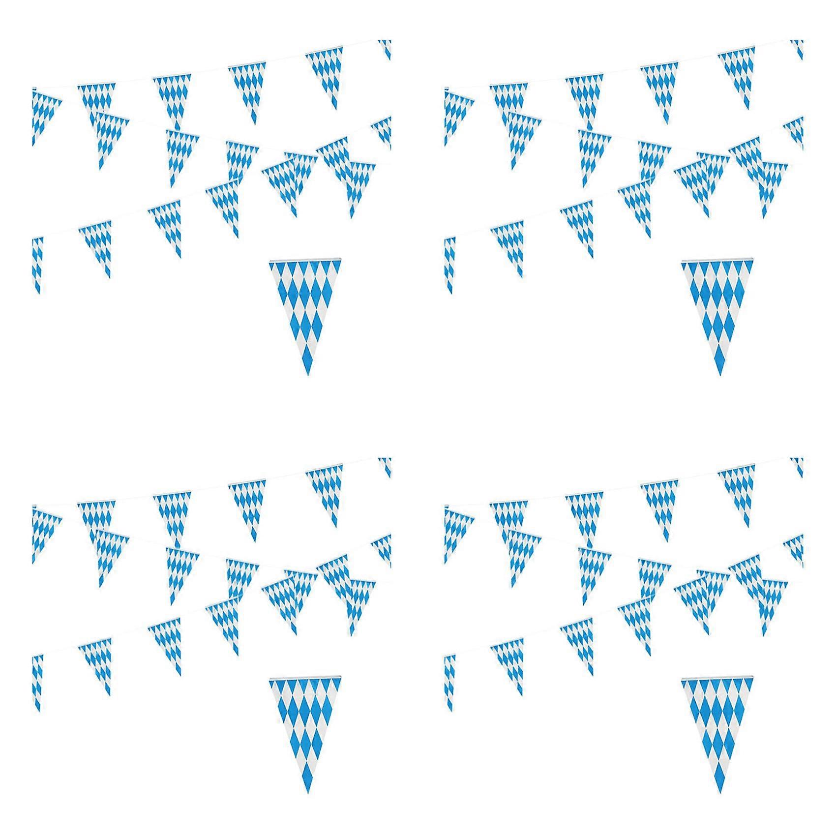 4X 10M Bavarian Garland Decoration Oktoberfest Party Oktoberfest Pennant Bavarian Banner Photo Prop