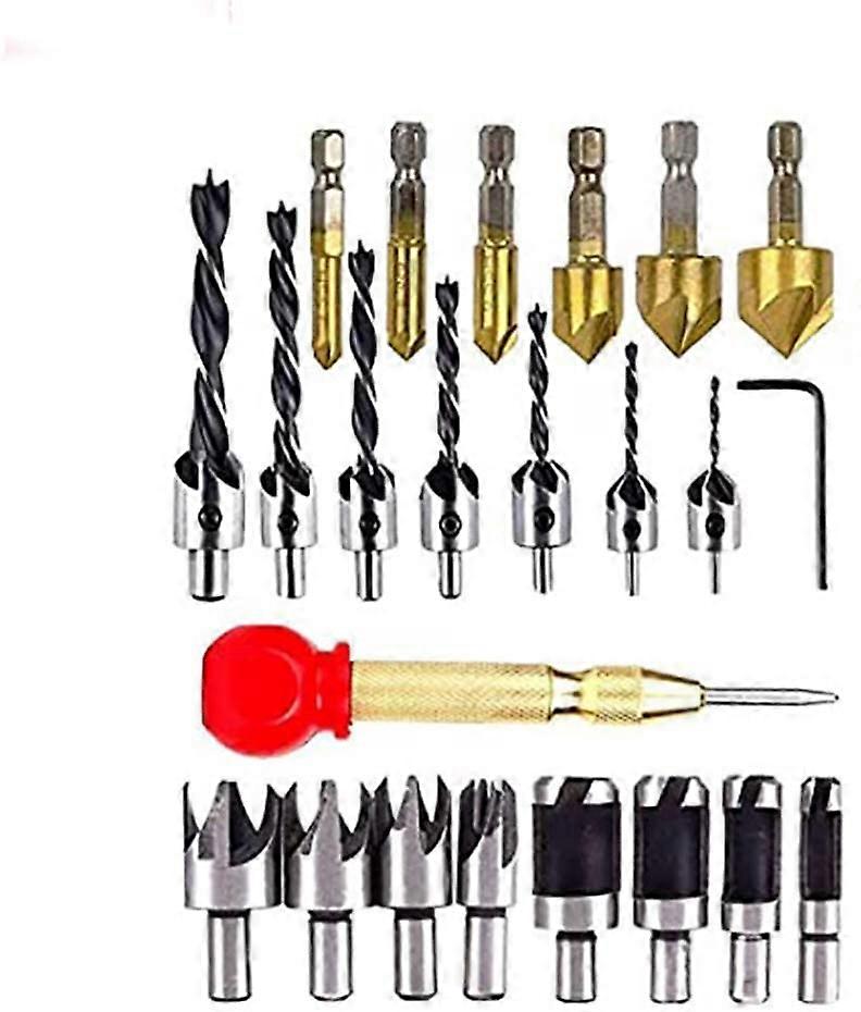 Conjunto de 23 herramientas de perforación para carpintería