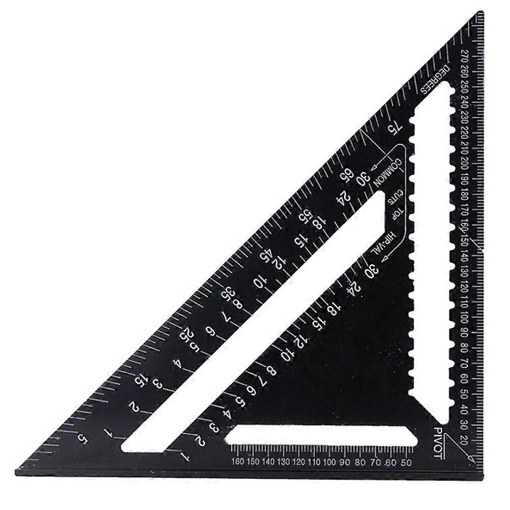 300mm Metric System Triangular Ruler Protractor Double Scale Miter Framing Measurement Rule