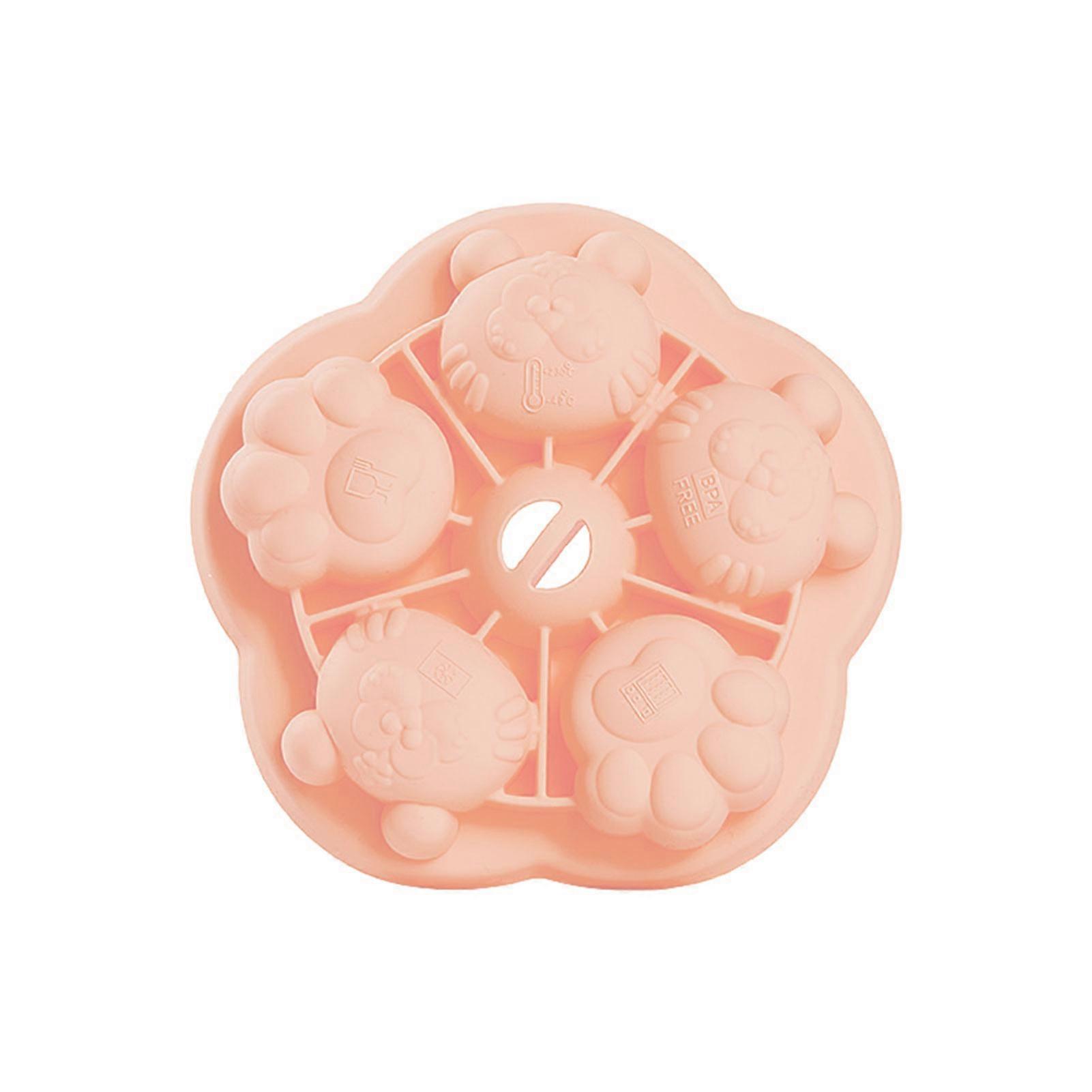 Tiger Head &Tiger Paw Shape Silicone Mould with Removable Lids Easy to Clean Stencil for DIY Baking Mousse Cake
