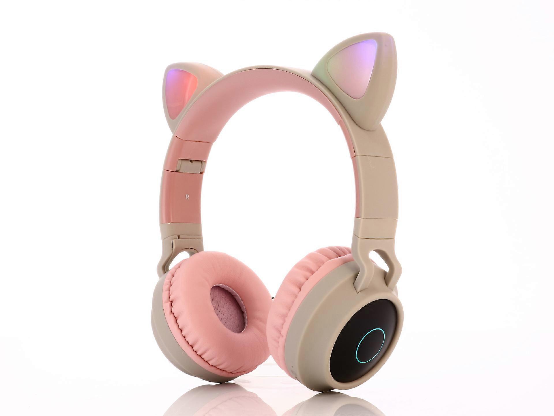 Cute Cat Ear LED Light-up Foldable Headset Wireless Buetooth