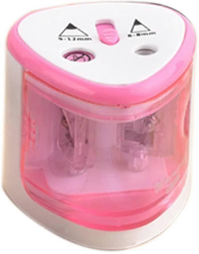 ZK-Pencil Sharpener Electric Sharpener With Dual Sharpener For Use At Home Or Office (pink)