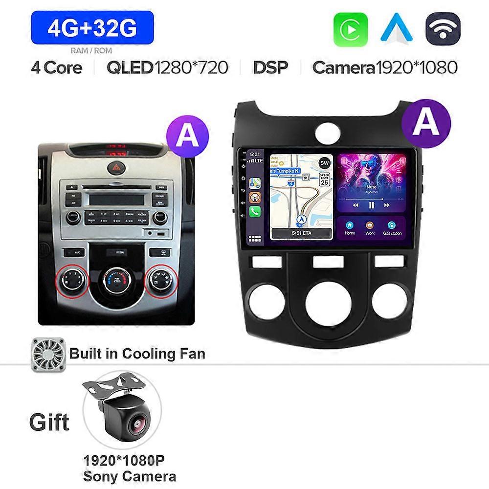 Android 13 Car Radio For KIA Forte Cerato 2 TD 2008 2009 - 2013 Multimedia Player Carplay Stereo GPS Navigation Head Unit No DVD