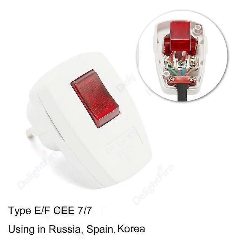 EU Rewireable Plug AdapterPower Sockets AC Outlet  Electrical Socket Adapters Wiring Plug Power Cable Extension Cord Connector