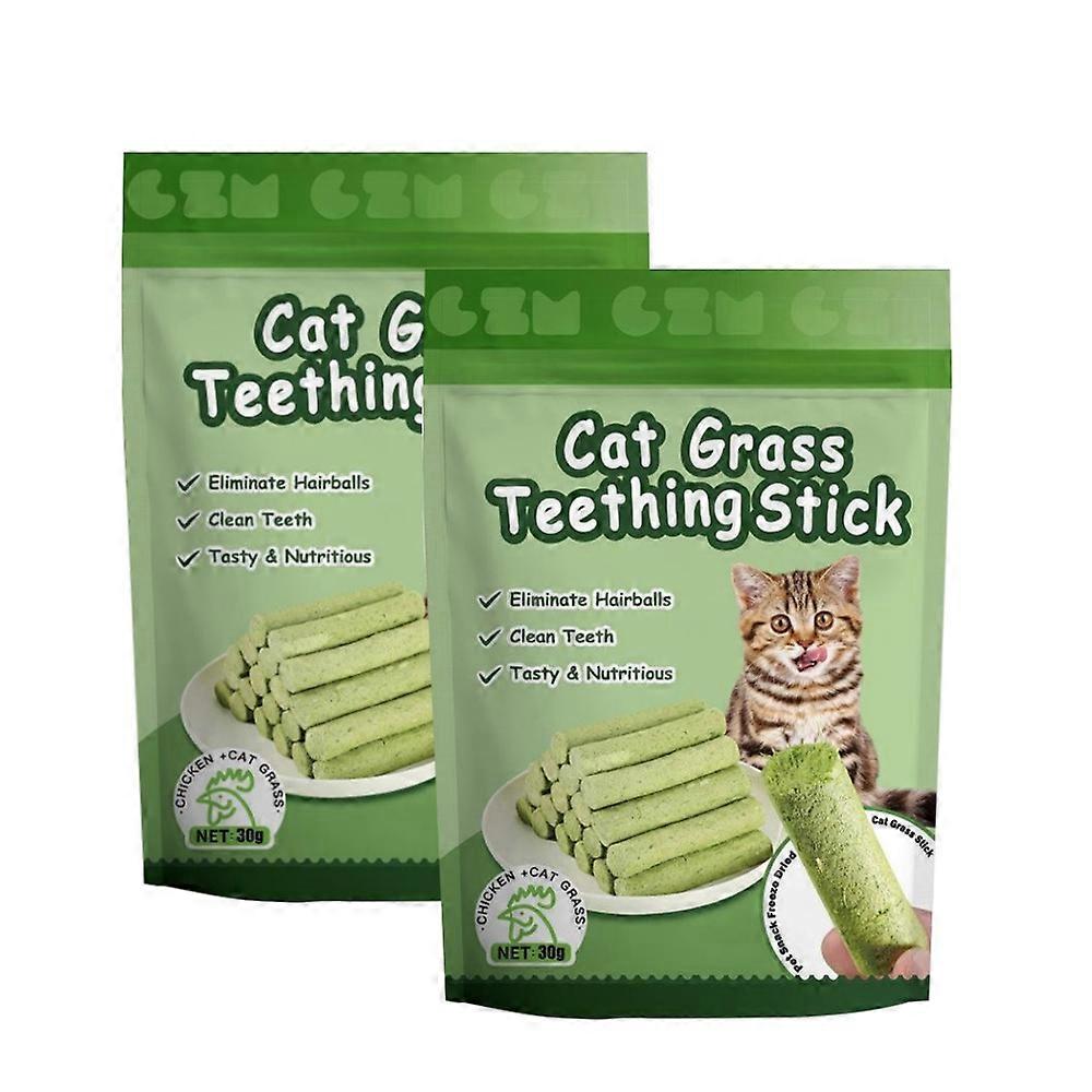 18Pcs Pet Cat Grass Stick Cat Grass Stick Épilation Boule Légère Épilation 12PCS