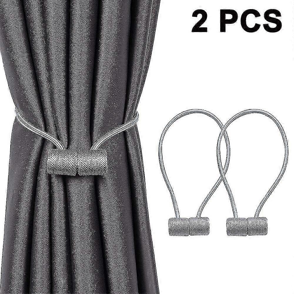 2024 2pack Magnetic Curtain Tiebacks Curtain Clips Rope Back Curtain Holder