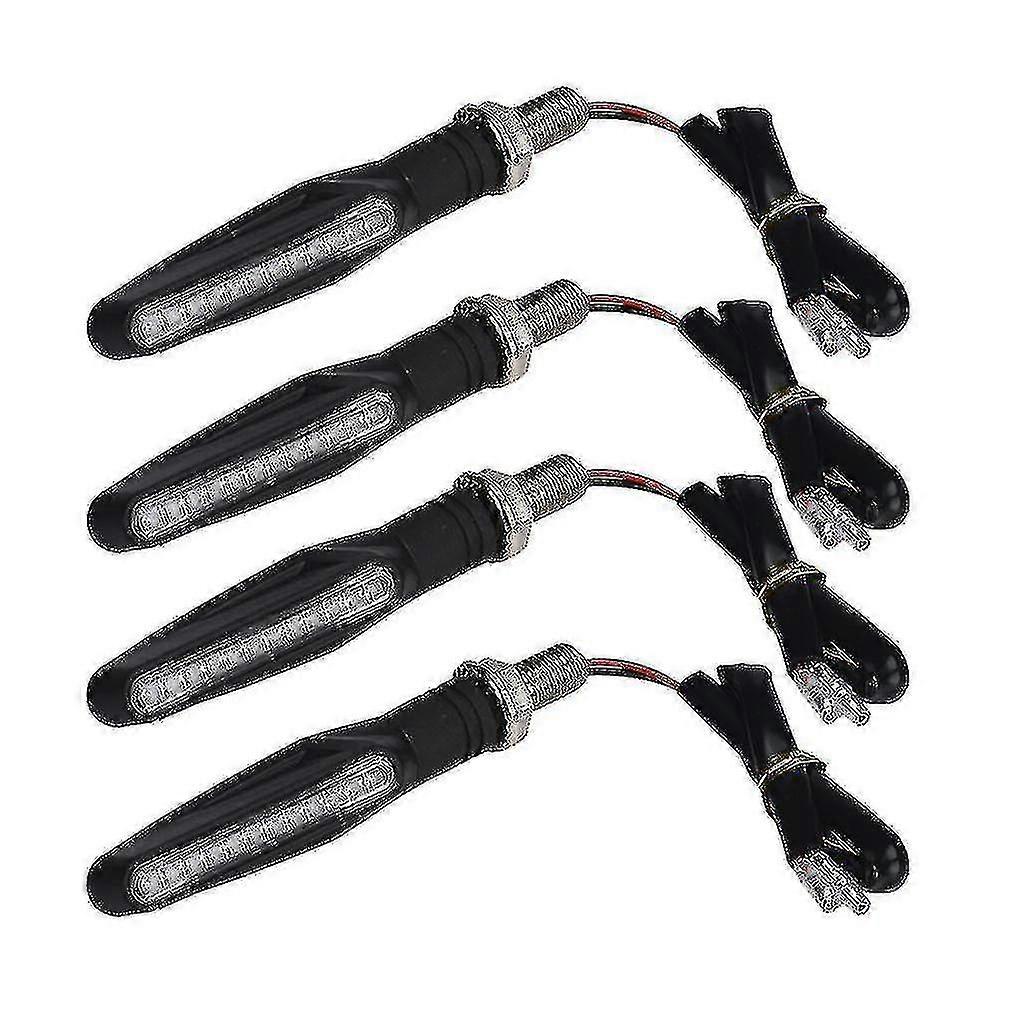 -4pcs Motorcycle 12 Led Turn Signal Indicator Blinkers Light Amber - Aespa