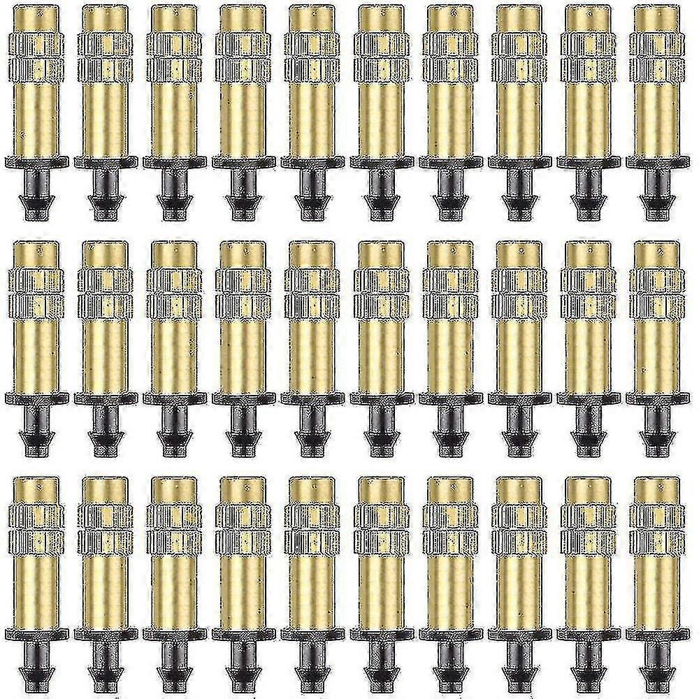 30pcs Adjustable Copper Atomizing Nozzle Drip Irrigation Sprayer 4/7mm Atomizing Micro Sprinkler Hy