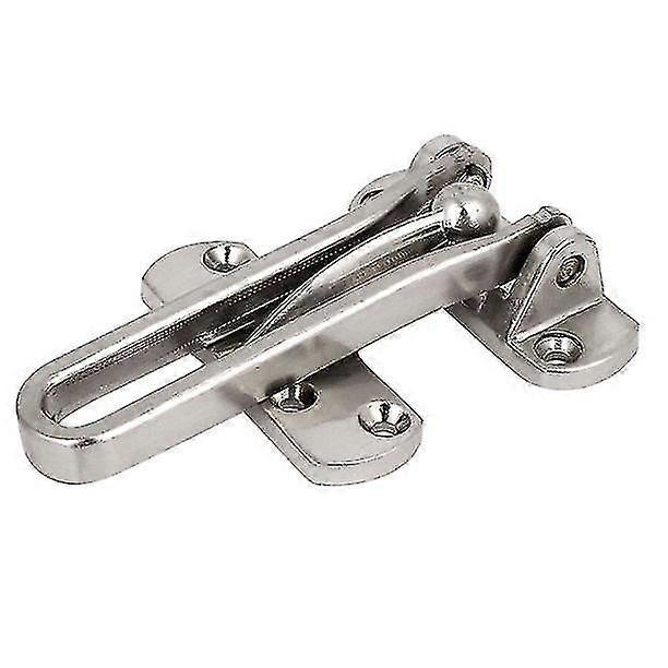 Home Hotel Security Door Guard Buckle Clasp Padlock Latch Lock Silver Tone