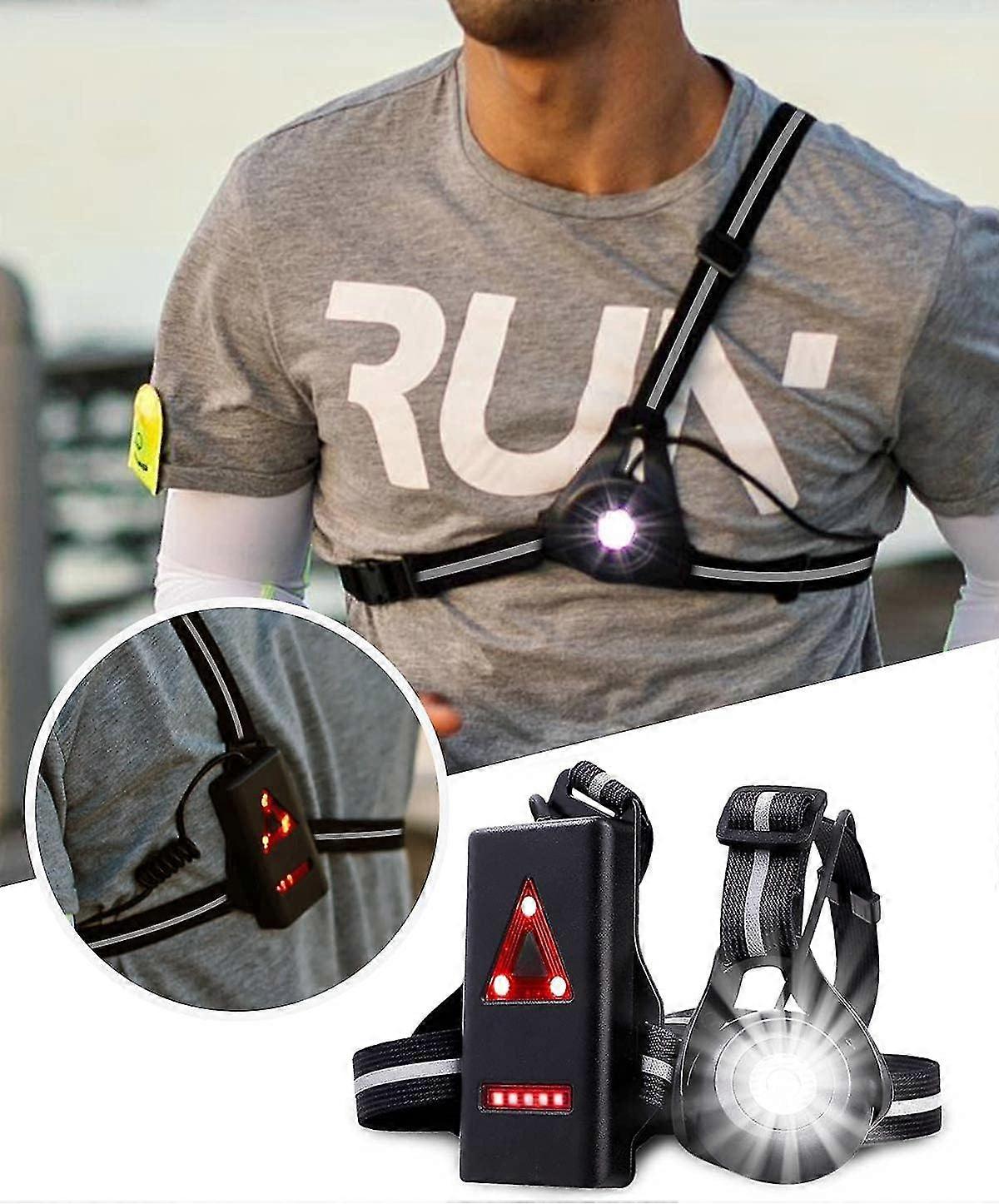 Running Lights Chest Led Lamp, Usb Rechargeable Waterproof Torch For Night Runners & Dog Walking
