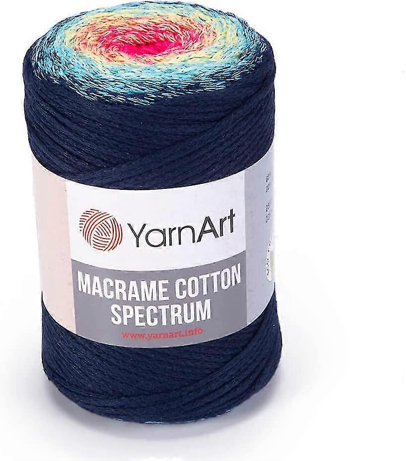 Yarnart Macrame Cotton Spectrum Macrame Cord 8.80 Oz, 246.06 Yds 80% Cotton Macrame Rope Multicolor Macrame, Colorful Macrame Yarn Weight Worsted - Ar
