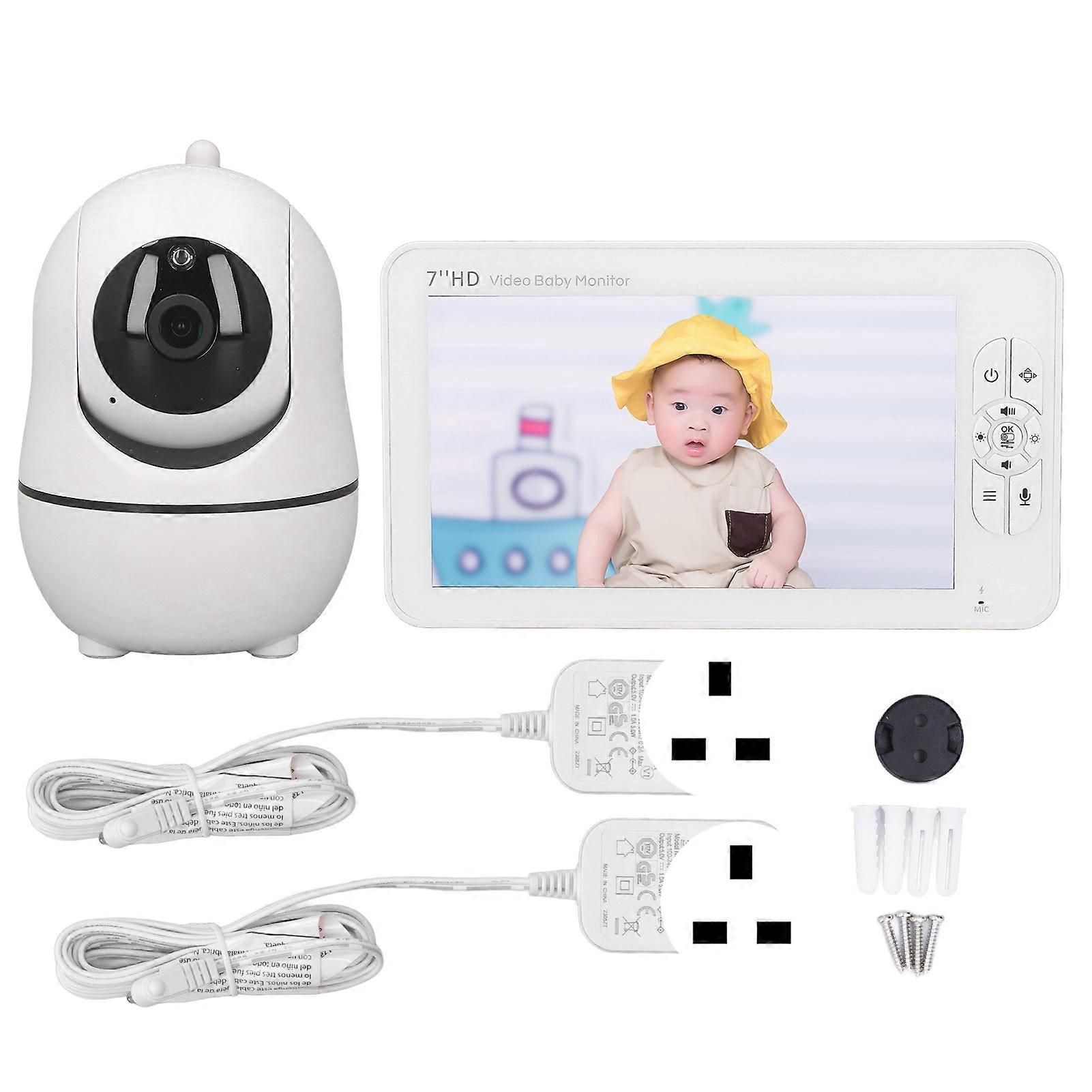 HD Baby Camera Monitor Two Way Speaking Clear Image Night View Baby Video Monitor 100240V UK Plug