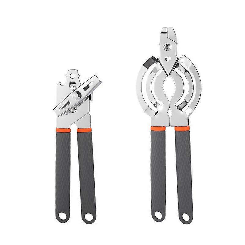 2pcs Can Opener, Multi-Purpose Bottle Opener, Comfortable Handle, Lid Remover