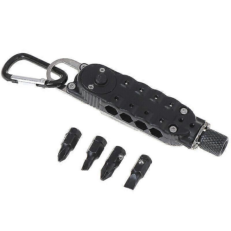 Multifunction Small Screwdriver Set Mini Tool Pocket Keychain Screwdrive. (black)(1pcs)