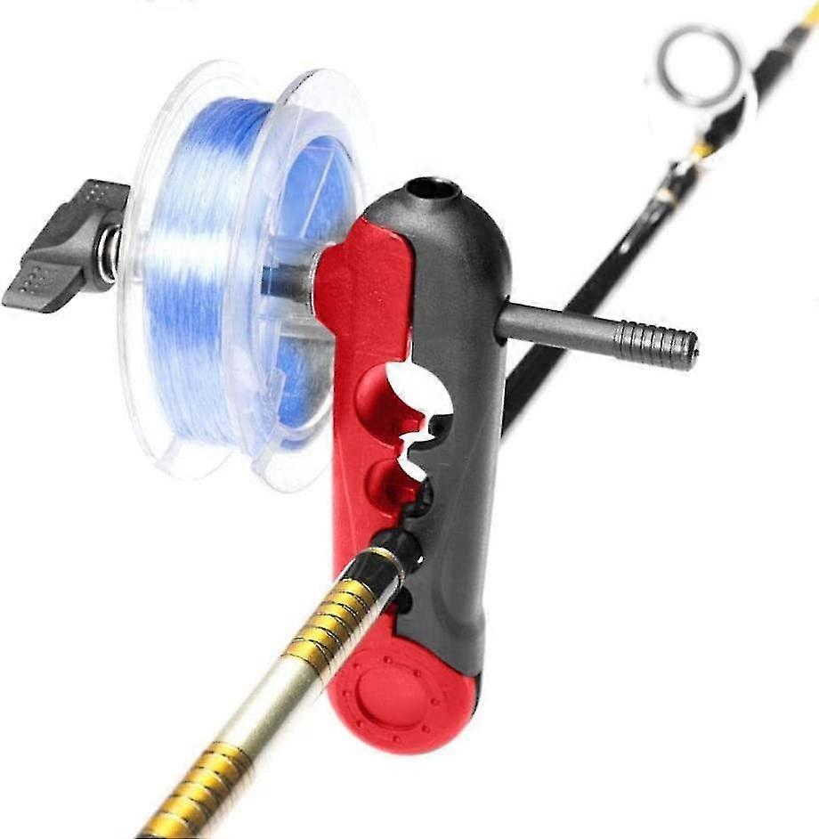 Mini Fishing Line Spooler Reel Winder,portable Fishing Line Winding Spool For Varying Spool Sizes Fishing Accessoryblack&red1pcs)
