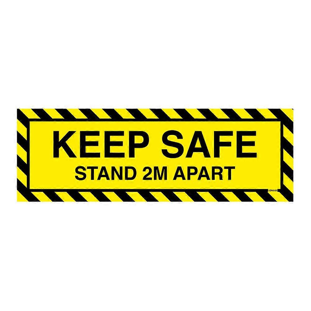 Pack Keep Safe Distance Sticker 30*10cm